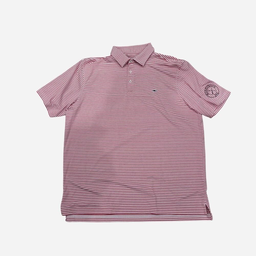 Vineyard-vines Men's Red and White Polo-shirts